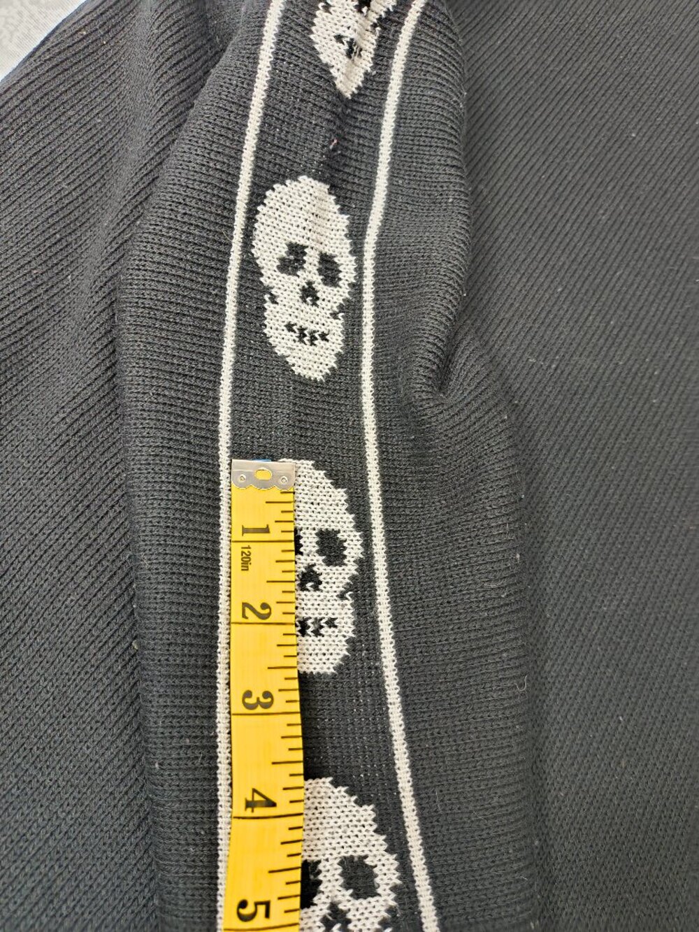 Vtg Morbid Threads Sweater Pullover Slipover Woman's XL Skull Sleeves 90's RARE - Picture 5 of 6